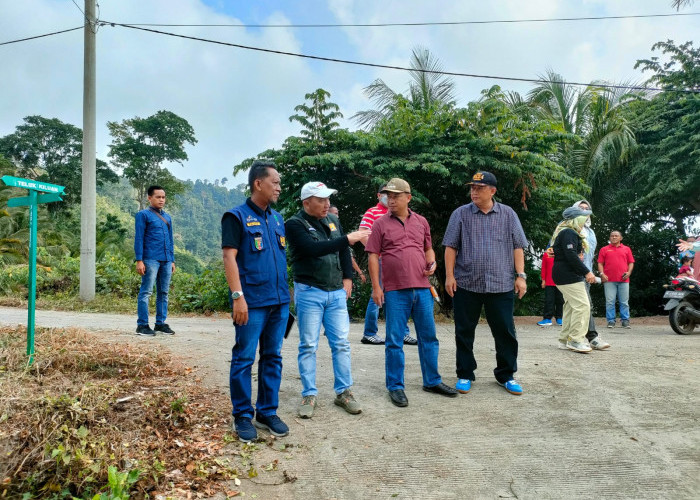Pj Bupati Tanggamus dan Kadis BMBK Provinsi Lampung Tinjau Jalan Provinsi Ruas Simpang Kiluan-Kotaagung Timur