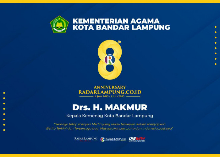 Kemenag Kota Bandar Lampung: Selamat Hari Jadi ke-8 Radar Lampung Online