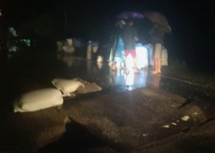 Lantai Jembatan di Way Laay Kembali Amblas, Jalur ke Bengkulu Terancam Putus 