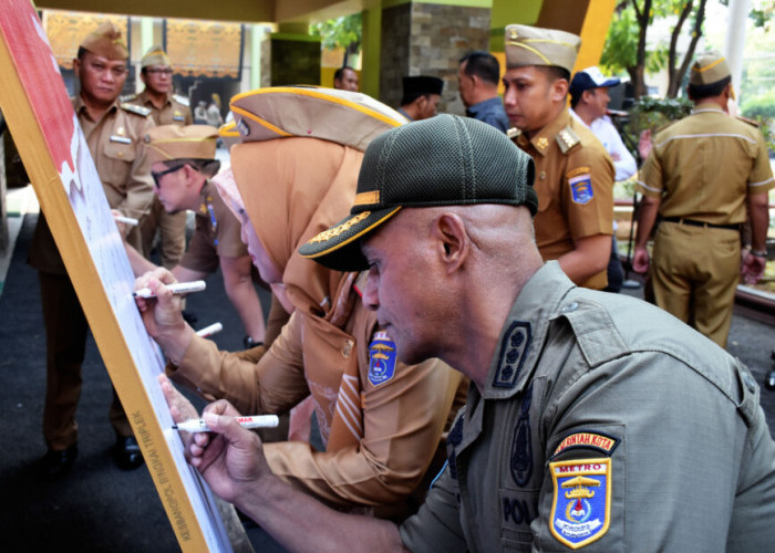 Komitmen Jaga Netralitas, Sejumlah ASN di Kota Metro Deklarasi