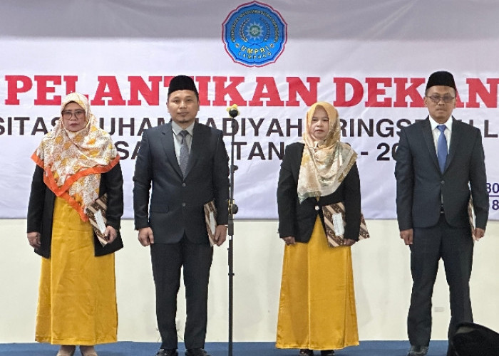 Rektor UMPRI Lantik 4 Dekan, Ini Pesannya