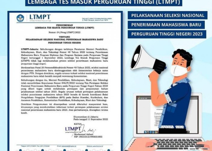 Resmi, LTMPT Tidak Lagi Tangani Seleksi Mahasiswa Baru pada Tahun Depan