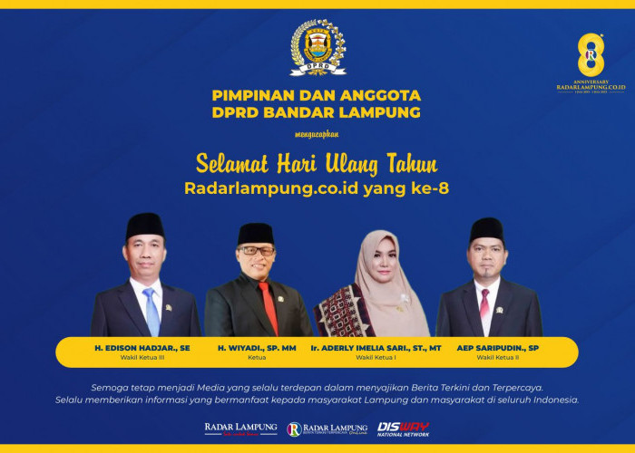 DPRD Bandar Lampung: Selamat HUT ke-8 Radar Lampung Online