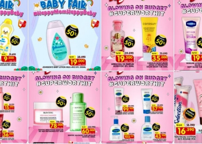 Promo 5uper.5sale Superindo 5 Mei 2025, Ada Diskon Skincare Mommy Dan Baby 50 Persen