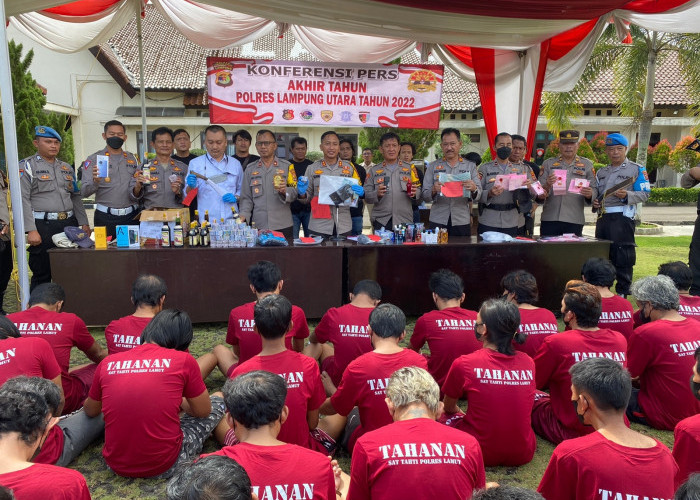 Sepanjang Tahun 2022, Polres Lampura Tangani 621 Kasus Tindak Kriminal