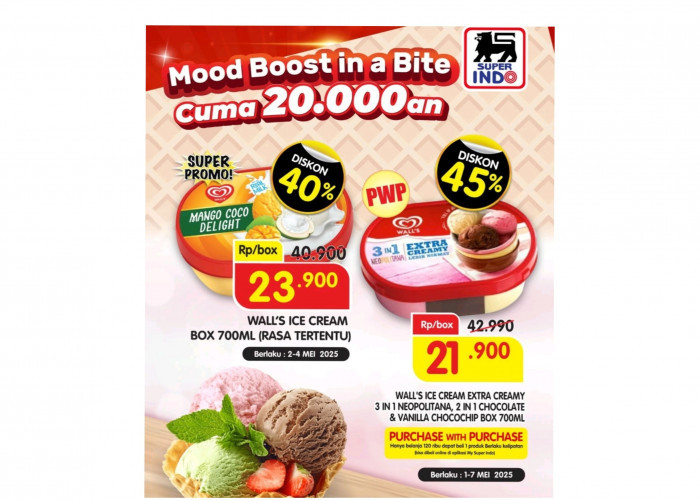 Promo JSM Superindo 2-4 Mei 2025, Ada Diskon Es Krim Sampai 45 Persen 