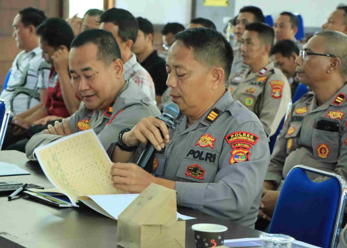 Wakapolres Tubaba Pimpin Pelaksanaan Gelar Operasional Bulanan dan Anev Situasi Kamtibmas