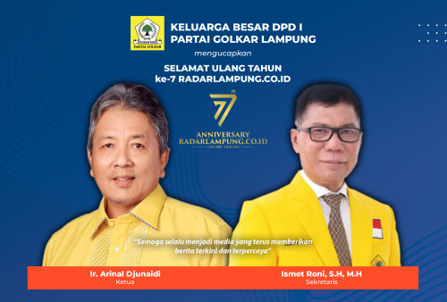 DPD I Partai Golkar Lampung Mengucapkan Selamat Ulang Tahun ke-7 Radarlampung.co.id