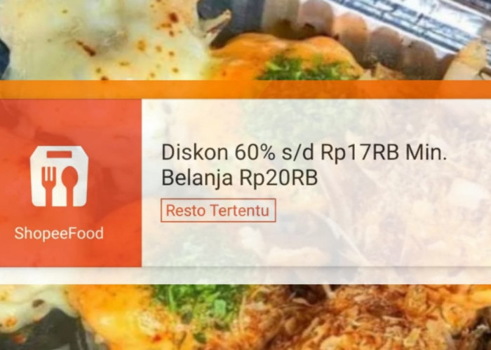 Promo ShopeeFood Hari Ini, Makan Siang Hemat Dengan Diskon 60 Persen, Klaim Vouchernya!