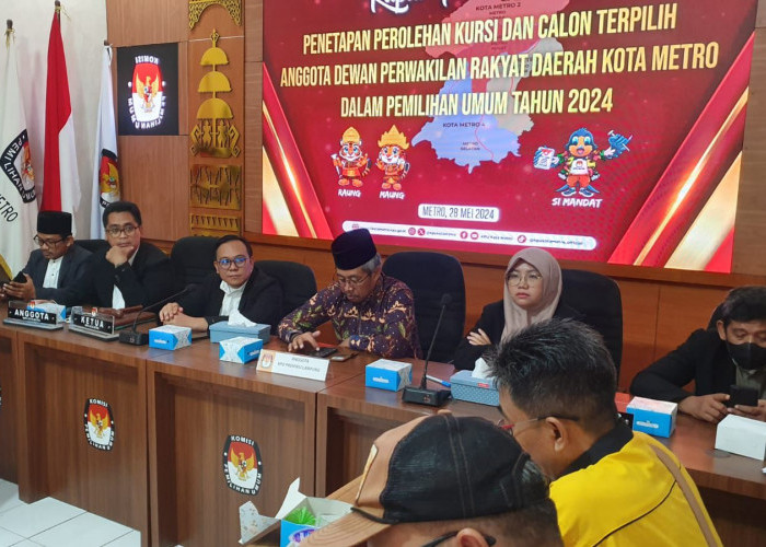 Resmi, KPU Kota Metro Tetapkan Caleg Terpilih Pada Pileg 2024