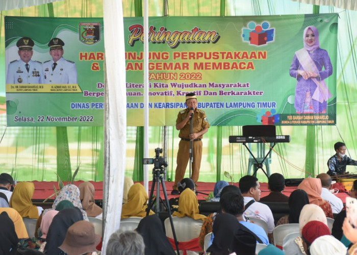 Bupati Lamtim Ajak Masyarakat Gemar Membaca