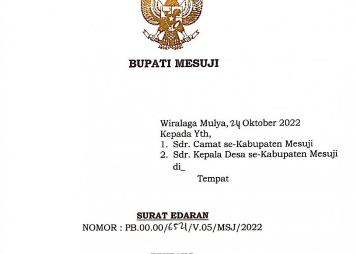 Pemkab Mesuji Keluarkan Surat Edaran Kewaspadaan terhadap Bencana Hidrometeorologi