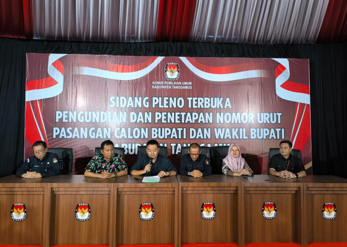 KPU Tanggamus Tetapkan Dua Pasangan Calon Bupati Dan Wakil Bupati Peserta Pilkada 2024