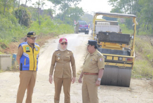 Winarti Perbaiki Jalan Penghubung Dua Kabupaten