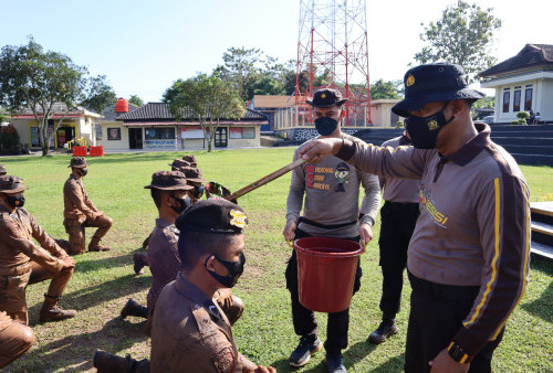 15 Bintara Remaja Tahun 2022 Lakukan Pembaretan di Polres Way Kanan