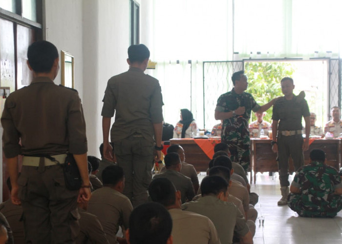 Dandim Tulang Bawang Beri Pelatihan Satpol PP, Ini Fokus Materinya