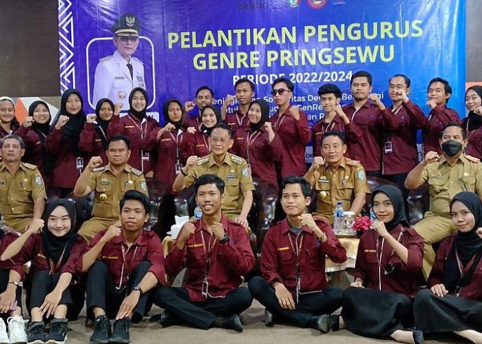 Pj. Bupati Pringsewu Lantik Pengurus GenRe 2022-2042