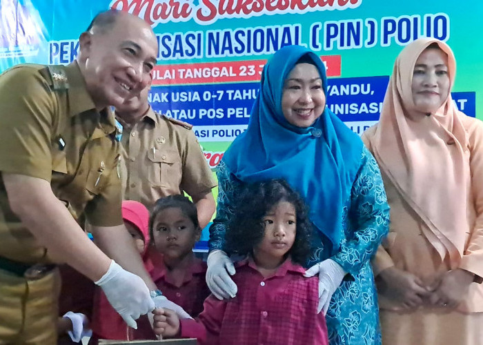Canangkan PIN Polio, Pemkab Tanggamus Lampung Turunkan Ribuan Nakes dan Kader Kesehatan