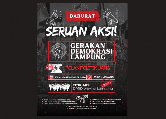 Gerakan Demokrasi Lampung Aksi Damai Tolak Politik Uang pada Pilkada 