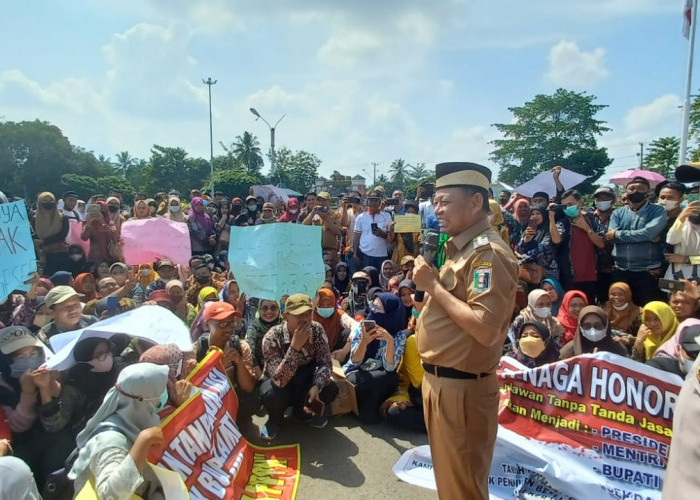 Guru Honor Lamtim Gelar Demo, Tuntut Penambahan Formasi PPPK Dan Pembayaran Insentif