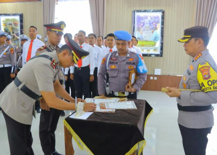 2 Kasat dan 3 Kapolsek Jajaran Polresta Bandar Lampung Dilantik