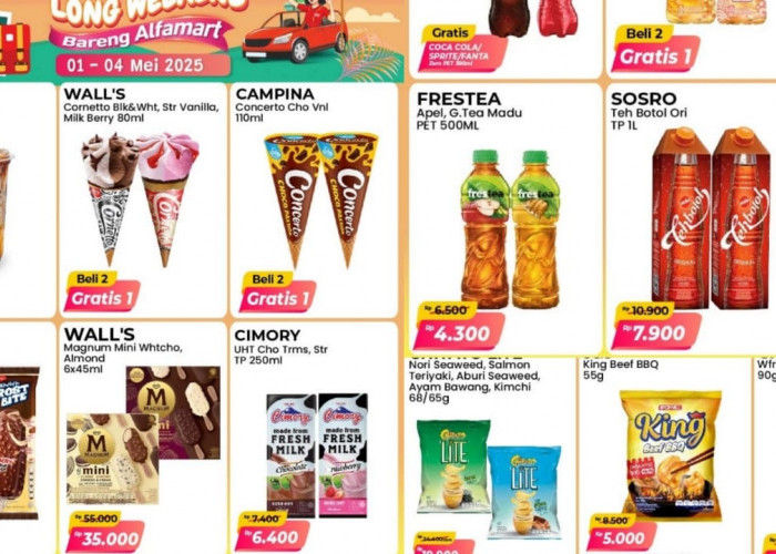 Promo Alfamart Spesial Long Weekend di Awal Mei 2025, Ada Ice Cream Hingga Camilan Gurih, Ini Produknya