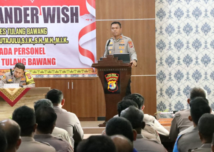 Pasca Dilantik, Kapolres Tulang Bawang AKBP James H Hutajulu: Personel Harus Terima Kritikan dari Dunia Maya