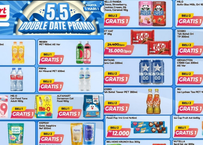 Promo 5.5 Alfamart Spesial Double Date, Borong Sekarang Untuk Kesempatan Ini Hanya 1 Hari! Cek Katalognya