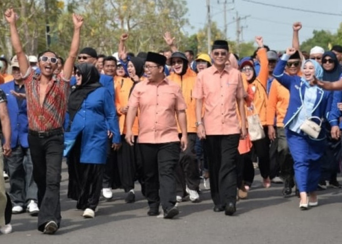 Buktikan Kesungguhan, Adi Erlansyah-Hizbullah Huda Jadi Pasangan Balonkada Pertama Daftar ke KPU Pringsewu 