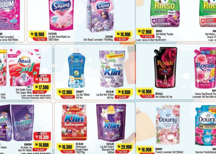 Belanja Murah Deterjen Hingga Pewangi Pakaian Dalam Penawaran Promo Home Care Alfamart, Cek Produk dan Harga