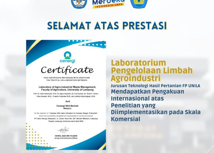 Penelitian Laboratorium THP Terima Sertifikat Internasional