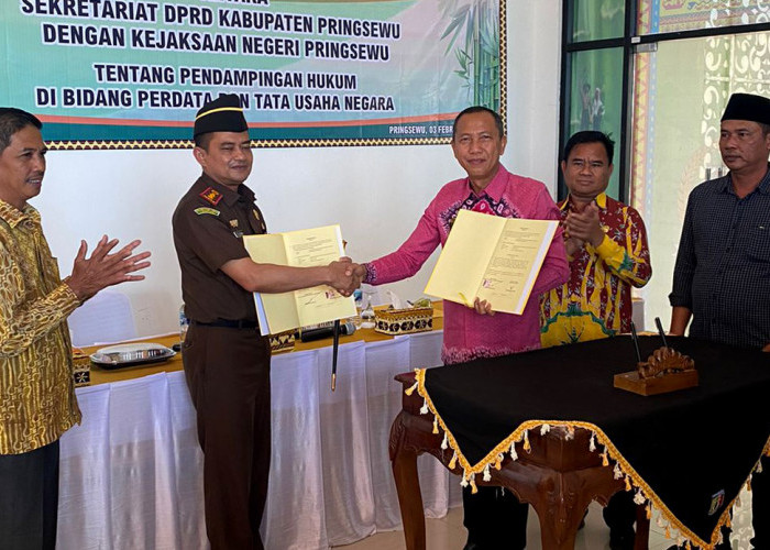 Sekretariat DPRD-Kejari Pringsewu MoU tentang Pendampingan Hukum Bidang Datun 