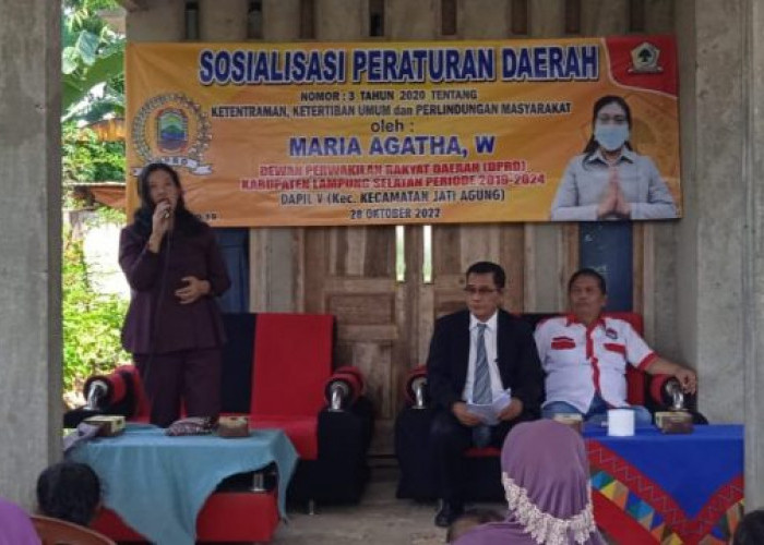 Dengan Masyarakat Desa Sumberjaya, Maria Agatha Gelar Sosperda