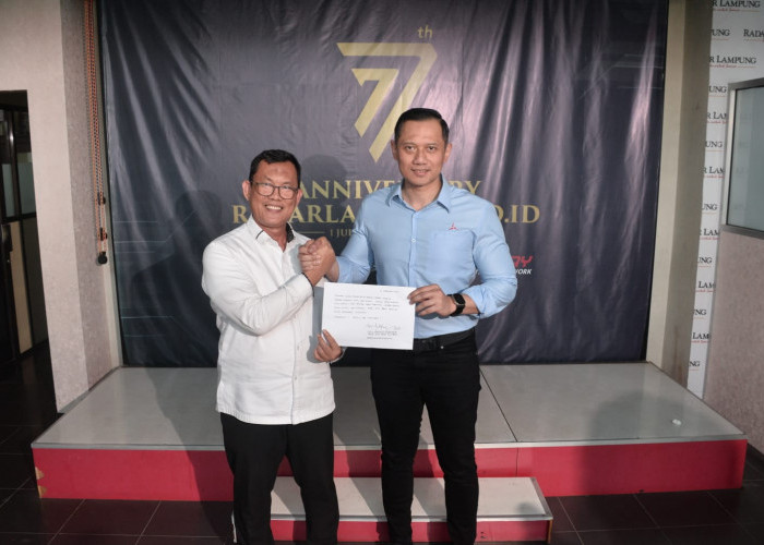 Media Visit Perdana di 2023, AHY Kunjungi Radar Lampung