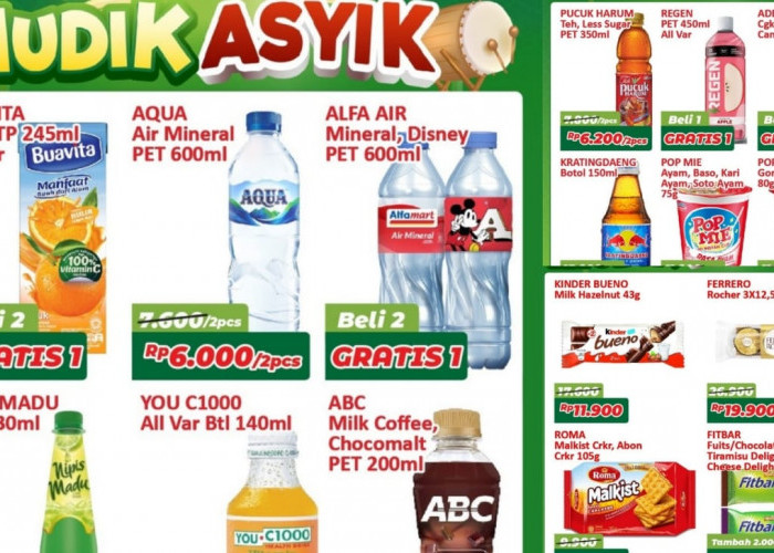 Hari Terakhir Promo Alfamart Spesial Mudik Asyik, Cek Katalog Minuman dan Camilan Favorit