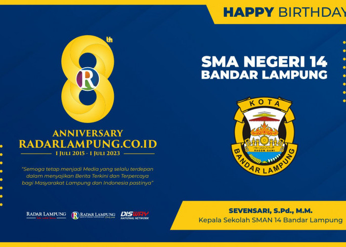 SMA Negeri 14 Bandar Lampung: Selamat Milad Radar Lampung Online ke-8