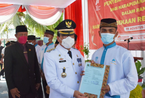 Lima Napi Lapas Kelas IIA Kota Metro Bebas di Hari Kemerdekaan RI