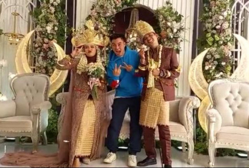 Suprise, Baim Wong ke Lampung Kejutkan Pasangan Pengantin Ini
