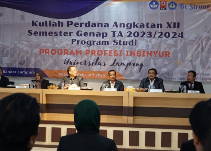 Ada 62 Mahasiswa Unila Ikuti Kuliah Perdana Program Profesi Insinyur