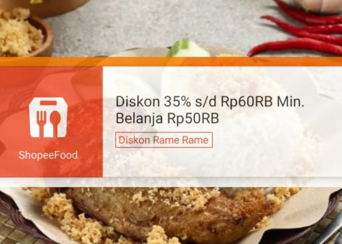 Promo Shopeefood Spesial Jumat Berkah, Diskon Rame-Rame 35 Persen Sampai Rp60 Ribu, Buruan Klaim Vouchernya!