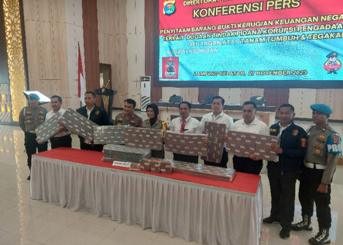 Tanpa Tersangka, Polda Lampung Ekspose Kerugian Negara Pembangunan Bendungan Margatiga