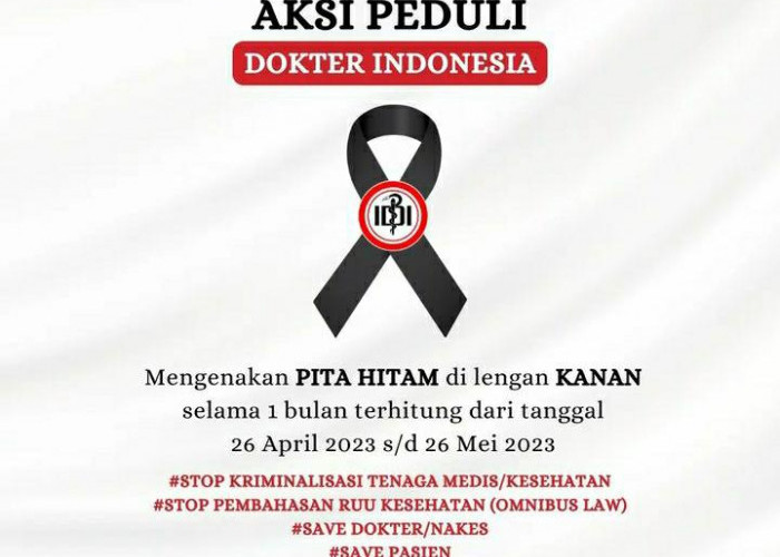 Ungkap Keprihatinan, IDI Gelar Aksi Pita Hitam Selama Sebulan
