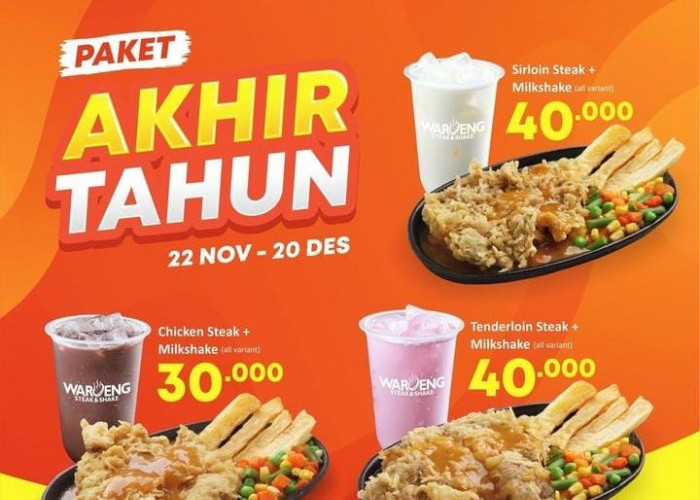 Waroeng Steak dan Shake Spesial Promo Akhir Tahun Hingga 20 Desember 2022, Harga Mulai Rp 30 Ribu