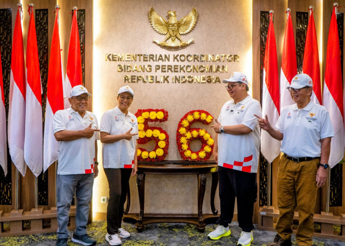 Kompak, 4 Menko Perekonomian Semarakkan HUT ke-77 RI dan HUT ke-56 Kemenko Perekonomian