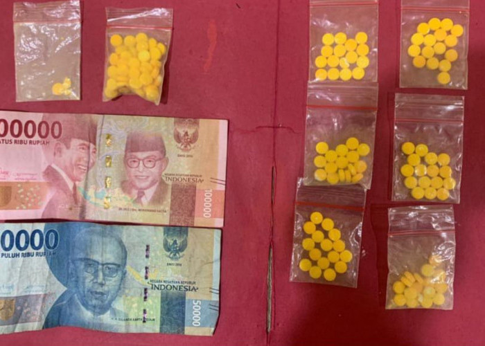Polres Lampung Timur Amankan Pengedar 875 Butir Pil Hexymer