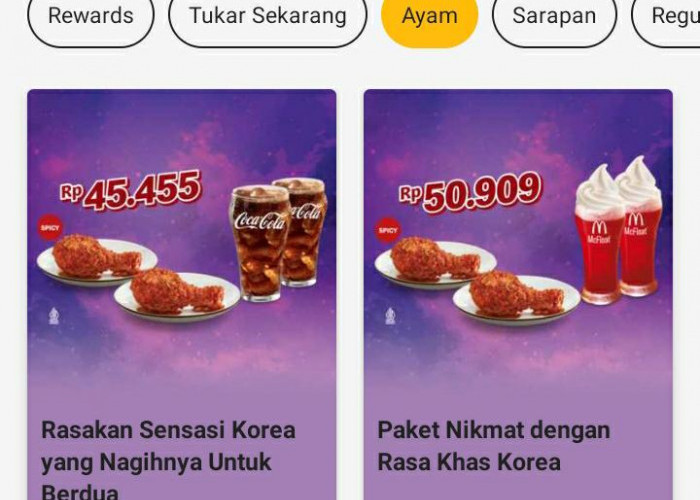 Penawaran Spesial Makan Ayam Krispy, Kenyang Lewat Reedem Aplikasi McDonald’s