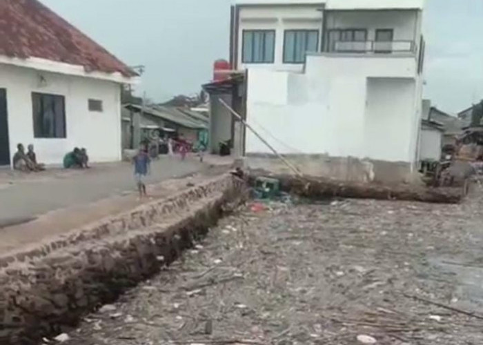 Arus Kencang, Pesisir Lampung Dapat Kiriman Sampah Menumpuk