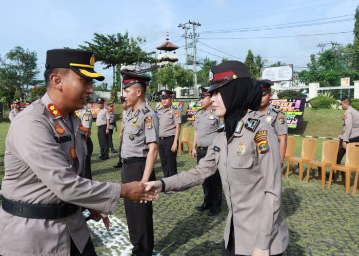 Puluhan Personel Naik Pangkat, Ini Arahan Kapolres Lampura