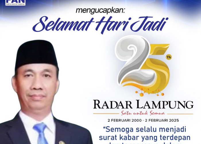 Fraksi PAN DPRD Bandar Lampung Mengucapkan Selamat Hari Jadi Radar Lampung Ke-25