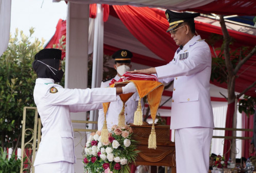 Pemkab Pringsewu Gelar Upacara Peringatan HUT Ke-77 Kemerdekaan RI